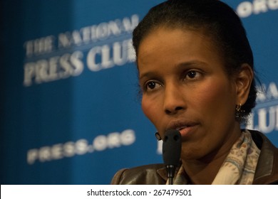 WASHINGTON, DC - APRIL 7, 2015: Author And Critic Of Radical Islam Ayaan Hirsi Ali Speaks To A Luncheon At The National Press Club.