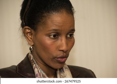 WASHINGTON, DC - APRIL 7, 2015: Author And Critic Of Radical Islam Ayaan Hirsi Ali Speaks To A Luncheon At The National Press Club.