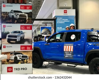 WASHINGTON, DC - APRIL 7, 2019: TOYOTA Truck On Display At Washington Auto Show