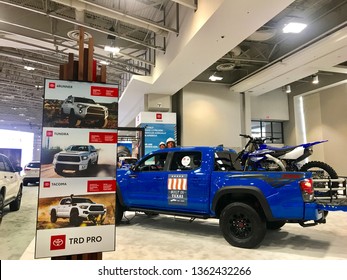 WASHINGTON, DC - APRIL 7, 2019: TOYOTA Truck On Display At Washington Auto Show