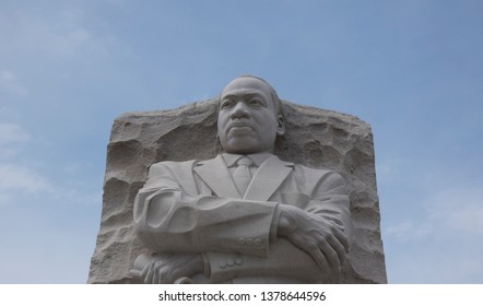 Washington DC, April 7, 2019 Martin Luther King Memorial Close Up - Photo Image