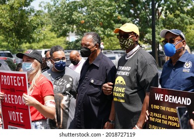 Washington, DC – August 02, 2021: Rev. Jesse Jackson During The Poor People's Campaign March For Voters Rights On Capitol Hill.
