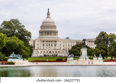 WASHINGTON, DC - AUGUST 13: US Capitol on August 13 2013. US Capitol, meeting place of the Senate and the House of Representatives, is one of the most recognizable historic buildings in Washington DC 