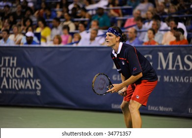 WASHINGTON, D.C. - AUGUST 4: Frank Dancevic (CAN) Is Defeated By Tommy Haas (GER) At The Legg Mason Tennis Classic On August 4, 2009 In Washington D.C.