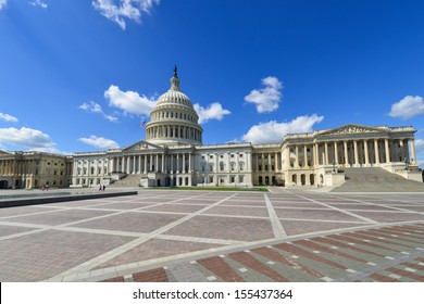 Washington DC, Capitol Building East Facade - Wide Angle View