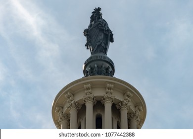 Washington DC Capitol Statue E Pluribus Unum Dome Detail