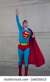 WASHINGTON, DC - CIRCA 2013:Superman Is Ready To Fly In Washington, D.C. 