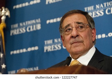 WASHINGTON, DC - DEC. 18: Secretary Of Defense Leon Panetta Addresses A Luncheon At The National Press Club, December 18, 2012 In Washington, DC