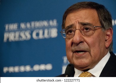 WASHINGTON, DC - DEC. 18: Secretary Of Defense Leon Panetta Addresses A Luncheon At The National Press Club, December 18, 2012 In Washington, DC