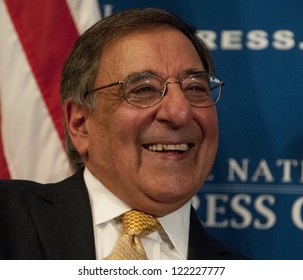 WASHINGTON, DC - DEC. 18: Secretary Of Defense Leon Panetta Addresses A Luncheon At The National Press Club, December 18, 2012 In Washington, DC