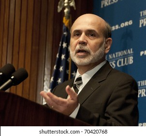 WASHINGTON, DC - FEBRUARY 3:  Chairman Ben Bernanke Of The U.S. Federal Reserve Speaks At The National Press Club, February 3, 2011 In Washington, DC