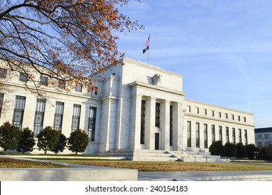 Washington DC - Federal Reserve building in Autumn 