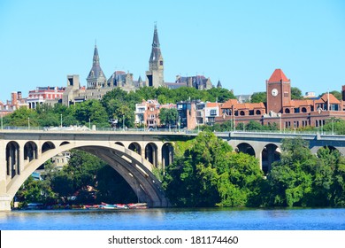 Washington DC - Georgetown And Key Bridge