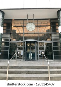 WASHINGTON, DC - JANUARY 12, 2019: SBA - SMALL BUSINESS ADMINISTRATION Sign Emblem Seal At Headquarters Building Entrance.