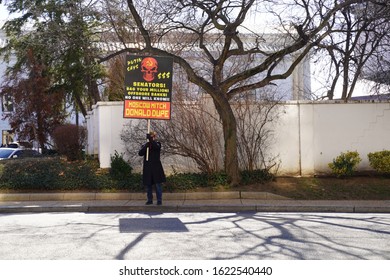 Washington, DC – January 21, 2020: Storm The Senate Protesters At The Hart Senate Building During The First Day Of Senate Hearings In The Trump Impeachment Trial.