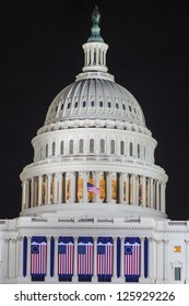 WASHINGTON DC - JANUARY 21:Capitol  Seen On Night Of Inauguration 44th President Of USA Barack Obama On January 21 2013 Capitol Is Meeting Place Of The US Congress Capitol Construction Started In 1793