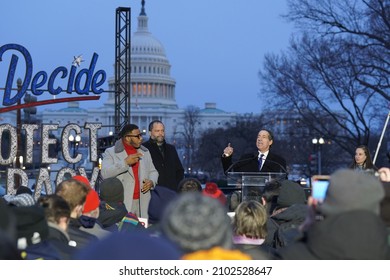 Washington, DC – January 6, 2022: Rep. Jamie Raskin (D-MD) At The Save Our Democracy Rally Warns About The The Insurrectionist Whom Must Be Guarded Against To Maintain Our Freedoms. 