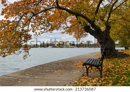 Washington DC, Jefferson Memorial in Autumn 