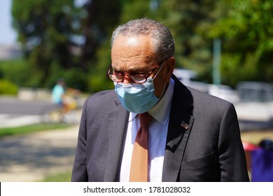 Washington, DC – July 21, 2020: Senator Chuck Schumer (D-NY) U.S. Fighting For Support To Pass The HEROES Act HR 6800