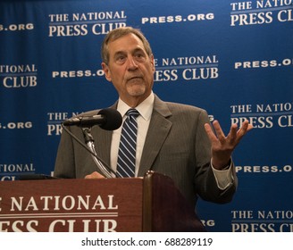 Washington, DC - July 25, 2017: John Thompson, Former Director Of The US Bureau Of The Census Speaks About His Recent Resignation At A National Press Club Press Conference