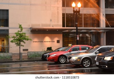 Washington, DC - June 04, 2018: International Monetary Fund, IMF Headquarters 2 Building (HQ2) In DC.