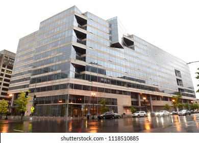 Washington, DC - June 04, 2018: International Monetary Fund, IMF Headquarters 2 Building (HQ2) In DC.