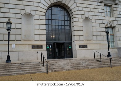 Washington, DC – June 11, 2021:  View Of The Main Entrance To The U.S. Environmental Protection Agency Headquarters In Washington, D.C.