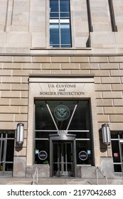 Washington, DC - June 27, 2022: US Customs And Border Protection Building Entrance