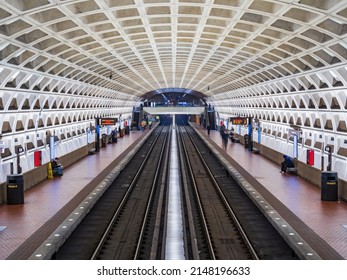 Washington DC, MAR 31 2022 - Interior View Of The Eastern Market Metro Station