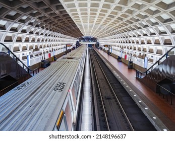 Washington DC, MAR 31 2022 - Interior View Of The Eastern Market Metro Station