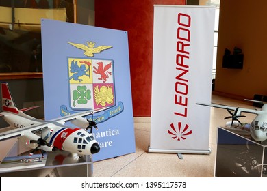 WASHINGTON, DC - MAY 11, 2019: LEONARDO - Defense Contractor Display Models At EMBASSY OF ITALY