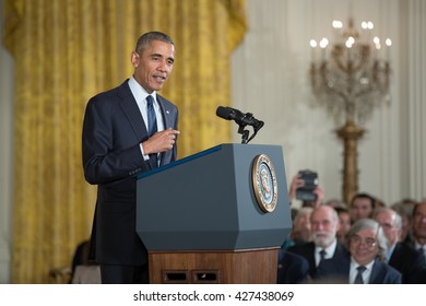 WASHINGTON, D.C. - MAY 19: President Obama awards National Medals of Science and of Technology on May 19, 2016 in Washington, D.C. The ceremony recognized the contributions of top scientists.