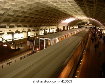 Washington DC Metro System Transportation Underground Subway Rush Hour