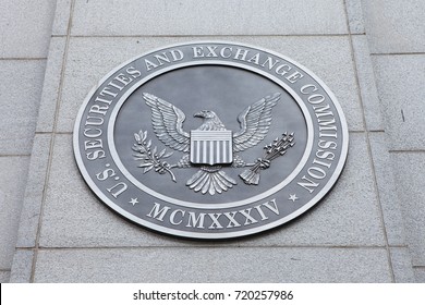 WASHINGTON, DC - NOVEMBER 26: Emblem At The U.S. Securities And Exchange Commission In Washington, DC On November 26, 2016. 