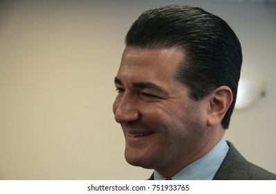 WASHINGTON, DC -  NOVEMBER 3, 2017: FDA Commissioner Dr. Scott Gottlieb Speaks To A Luncheon At The National Press Club