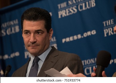 WASHINGTON, DC -  NOVEMBER 3, 2017: FDA Commissioner Dr. Scott Gottlieb Speaks To A Luncheon At The National Press Club