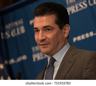 WASHINGTON, DC -  NOVEMBER 3, 2017: FDA Commissioner Dr. Scott Gottlieb Speaks To A Luncheon At The National Press Club