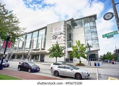 Washington DC. - Oct 4,2016  Downtown Washington DC. The Walter E. Washington Convention Center Building.