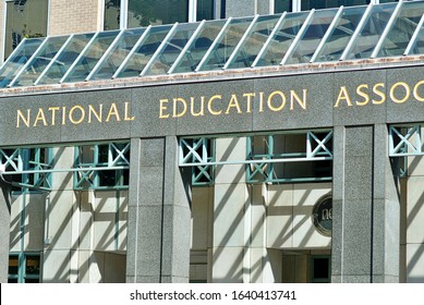 Washington, D.C. - October 15, 2019: View Of The Main Entrance To The National Education Association (NEA), A Powerful Labor Union And Lobbying Organization In The United States.