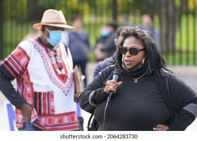 Washington, DC – October 26 2021: Samaria Rice, Mother Of Tamir Rice Who Was Killed By Cleveland Police While Playing With A Toy Gun Calls For An Investigation Into His Death By The Justice Department