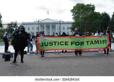 Washington, DC – October 26 2021: Samaria Rice, Mother Of Tamir Rice Who Was Killed By Cleveland Police While Playing With A Toy Gun Calls For An Investigation Into His Death By The Justice Department