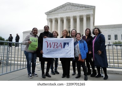 Washington, DC – October 3, 2022: Members Of The DC Women's Bar Association Gathered At The Supreme Court On The First Day Of Justice Ketanji Brown Jackson's Service On Th Bench.