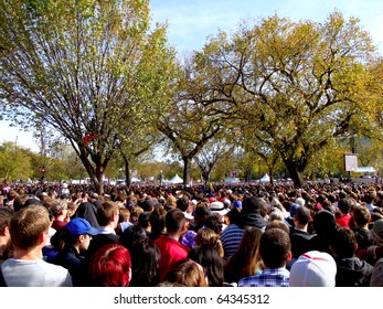 WASHINGTON, D.C. - OCTOBER 30: Hundreds of thousands gather on the National Mall for at The Rally to Restore Sanity and/or Fear on October 30, 2010 in Washington D.C.