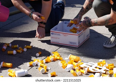 Washington, DC – October 6, 2022: A Protest At The Health And Human Services Building Against Big Pharma's Unaffordable Prescription Drug Prices Saw Participants Rally For Change.