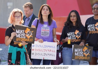 Washington, DC – October 6, 2022: A Protest At The Health And Human Services Building Against Big Pharma's Unaffordable Prescription Drug Prices Saw Participants Rally For Change.