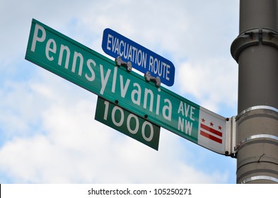 Washington DC - Pennsylvania Avenue Street Sign