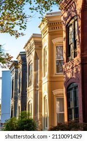 Washington, DC Row Houses Colorful
