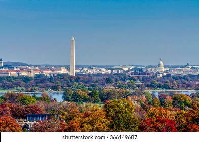 Washington D.C. as seen from the Arlington House. - Shutterstock ID 366149687