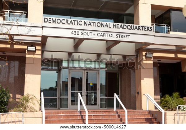 WASHINGTON, DC - SEPTEMBER 10: Entrance to the\
Democratic National Committee Headquarters in Washington, DC on\
September 10, 2016.\
