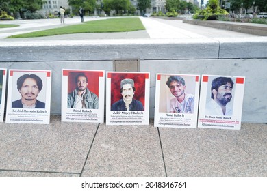 Washington, DC – September 23, 2020: Demonstrators From The Baloch National Movement At Freedom Plaza Call On Pakistan To Free Balouchistan And To Account For Those Forcibly Disappeared.